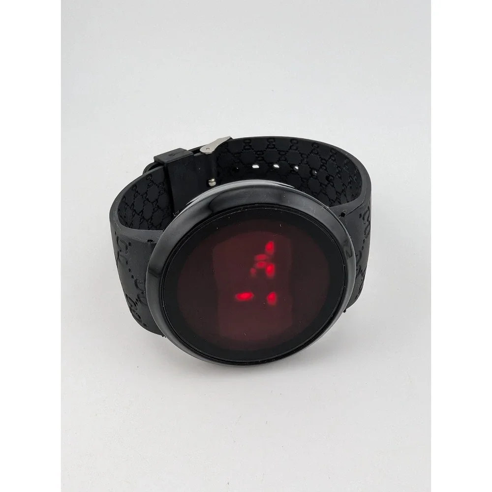 Classic Round Watch LED Touch Screen Digital Black Silicone Band- New Battery